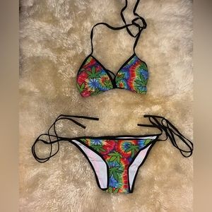Tie-dyed bikini one size
